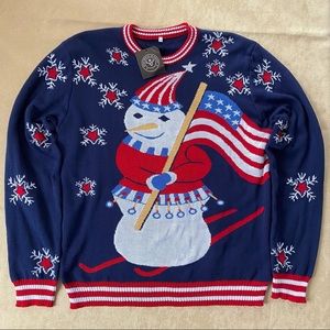 American Snowman Christmas Sweater